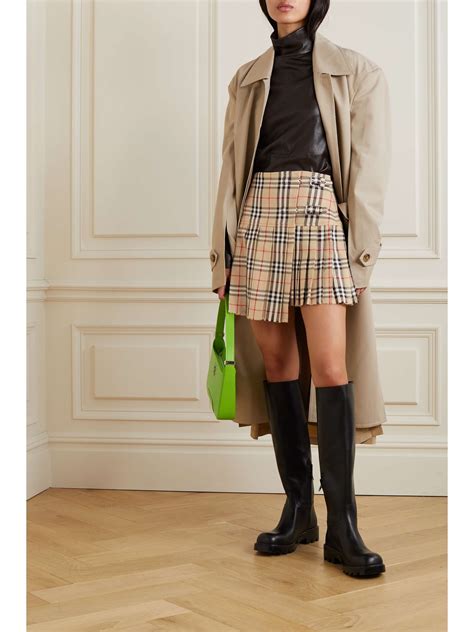 burberry inspired mini skirt|checked pleated mini skirt.